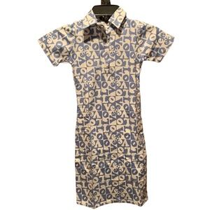 Princess Polly Motel Jeeves Dress Love Checker Blue XXS NWT